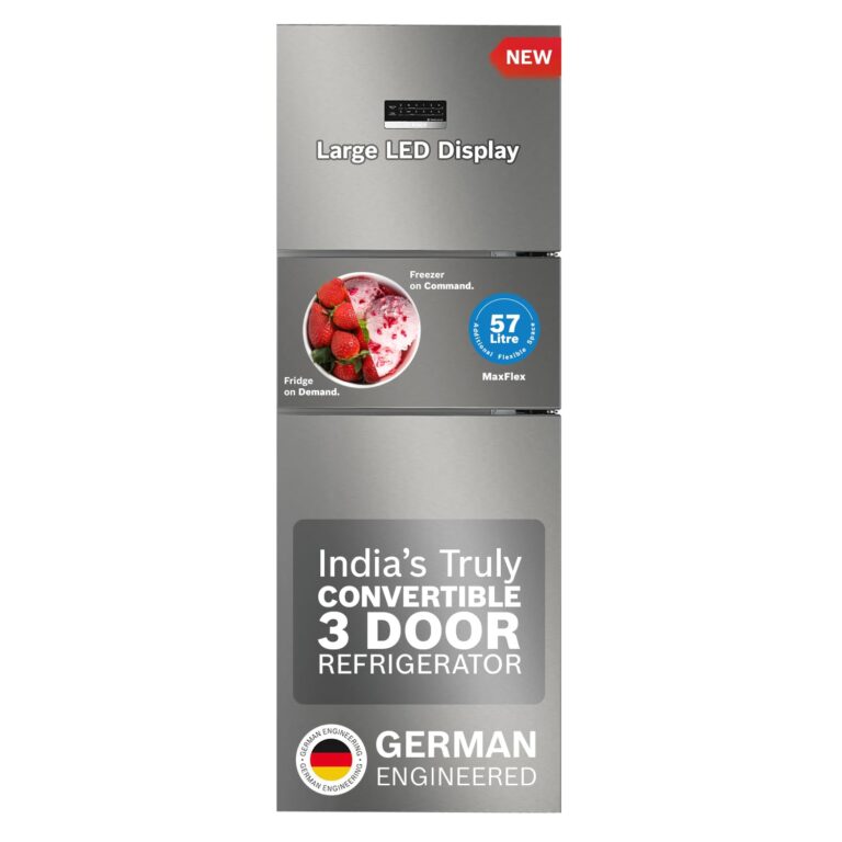 bosch maxflex convert 332l triple door refrigerator