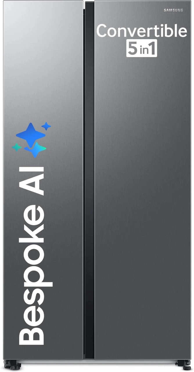 samsung 653 l 3 star convertible 5 in 1 side by side refrigerator