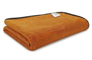 SOFTSPUN Microfiber Coral Bath Towel 1 Pc 280 GSM 60X120 Brown Ultra Absorbent Super Soft Lightweight Quick Drying for Men Women Daily Use for Unisex